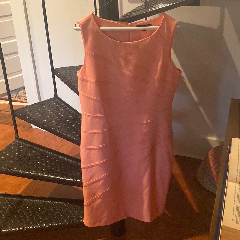NWT Ellen Tracy Peach Cocktail Dress